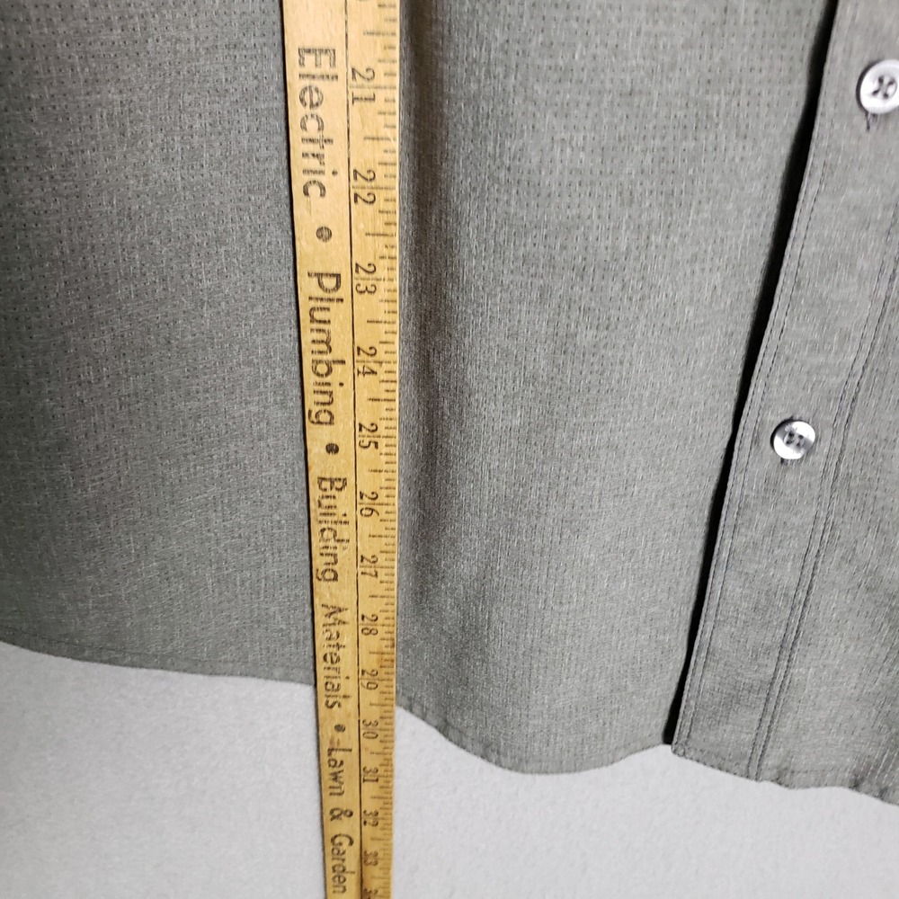 Marmot Aeroba Short Sleeve Button Up Gray Office Travel Minimalist Size L - Picture 5 of 9